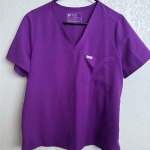 Figs Vivid Purple V-Neck Scrub Set